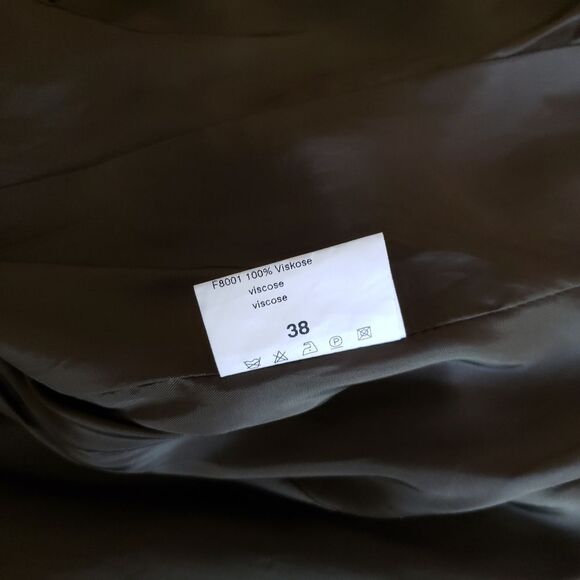 Vintage Basler Silk Linen Jacket Blazer Women's Size 38 Olive Green Business - Picture 8 of 8